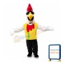 Majestic Cock Wearing Yellow Top Mascot Costume
