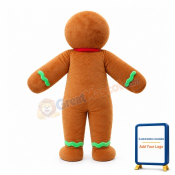 Gingerbread Man With Colorful Frosting Mascot Costume