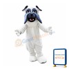 Peaceful White Bulldog Mascot Costume