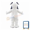 Peaceful White Bulldog Mascot Costume