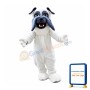Peaceful White Bulldog Mascot Costume