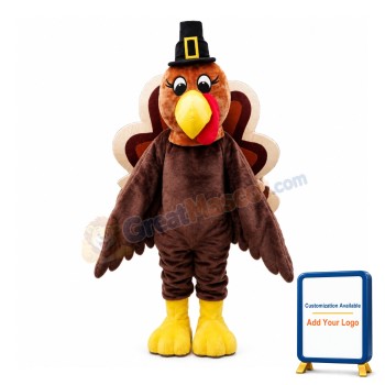 Arrogant Brown Peacock Mascot Costume
