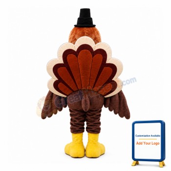Arrogant Brown Peacock Mascot Costume