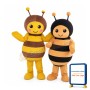 Friendly Bee Brothers Mascot Costume