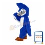 Plush Long Fur Blue Eagle Mascot Costume