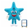Cartoon Sky Blue Starfish Mascot Costume