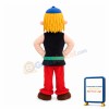 Big Eyes Man With Yellow Beard Mascot Costume
