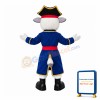 White Calf With Blue Coat Mascot Costume