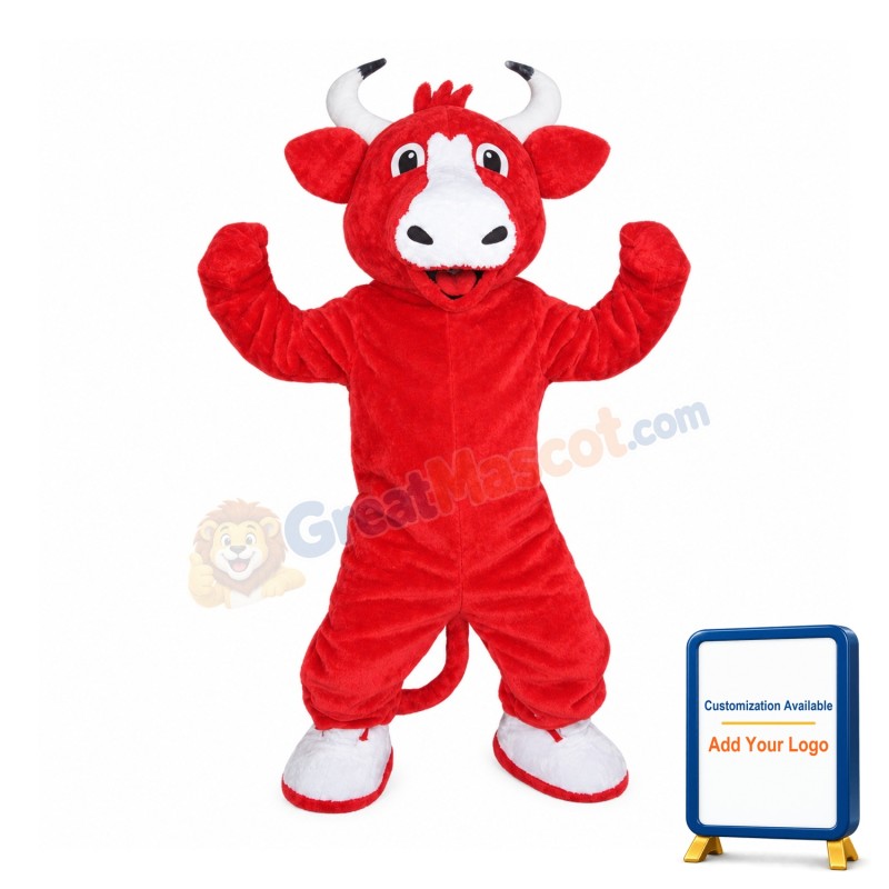Naughty Red Bull Mascot Costume