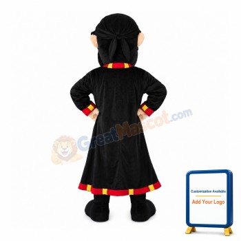 Bearded Pirate With Blindfold Mascot Costume