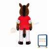 Brown Horse With Blue Eyes Mascot Costume