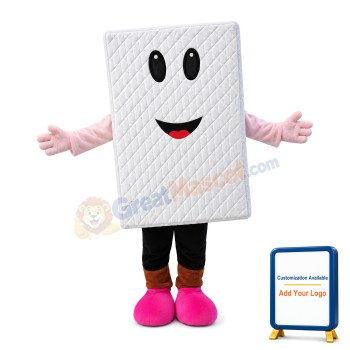 Thick White Latex Mattress Mascot Costume