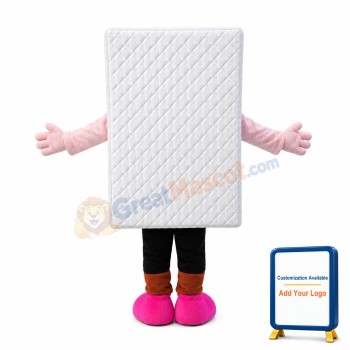 Thick White Latex Mattress Mascot Costume