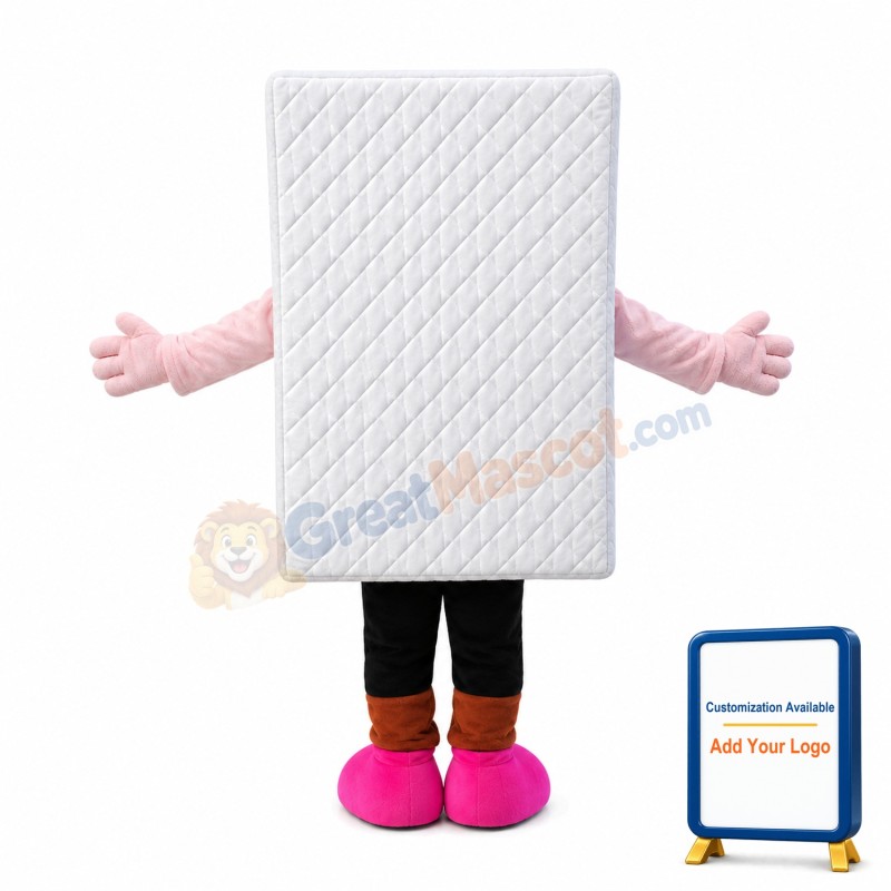 Thick White Latex Mattress Mascot Costume