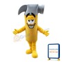 Hammer With Yellow Handle Mascot Costume
