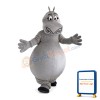 Clumsy Hippo With Big Belly Mascot Costume
