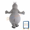 Clumsy Hippo With Big Belly Mascot Costume