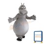 Clumsy Hippo With Big Belly Mascot Costume