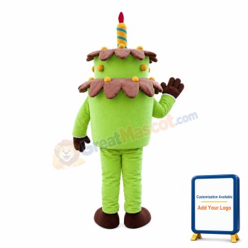Birthday Cream Cake With Candle Mascot Costume
