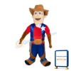 Square Face Man Wearing Brown Hat Mascot Costume