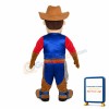 Square Face Man Wearing Brown Hat Mascot Costume