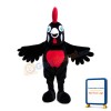 Vivid Black Chicken Mascot Costume