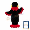 Black & Red Bird Waving Wings Mascot Costume