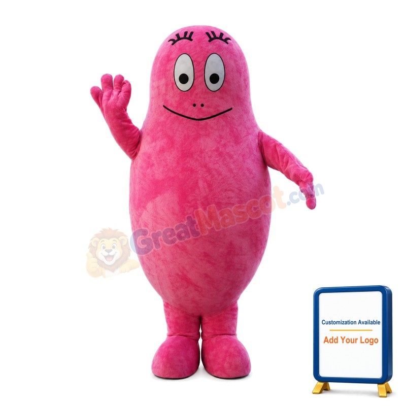Warm-hearted Pink Barbapapa Mascot Costume