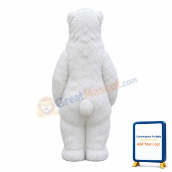 Thick Long Fur Polar Bear Mascot Costume