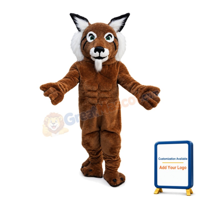 Older Muscle Tiger Mascot Costume