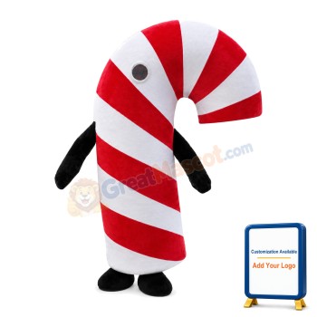 Candy Cane Mascot Costume For Christmas Decoration
