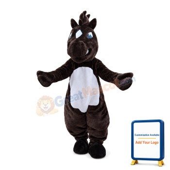 Standing Horse With Erect Horsehair Mascot Costume