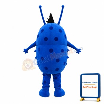 Scary Blue Bacterial Organism Mascot Costume