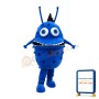 Scary Blue Bacterial Organism Mascot Costume