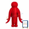Cartoon Red Octopus Mascot Costume