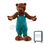Tender Mother Bear Wearing Jumpsuit Mascot Costume