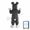 Grey Dog With Low Mood Mascot Costume