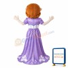 Noble Princess With Purple Dress Mascot Costume