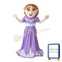 Noble Princess With Purple Dress Mascot Costume