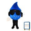 Blue Raindrop With Sunglasses Mascot Costume