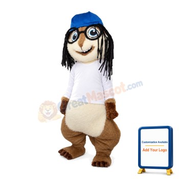 Rock Chipmunk With Dirty Braid Mascot Costume