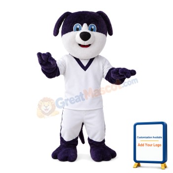Lovely Black & White Dog Mascot Costume