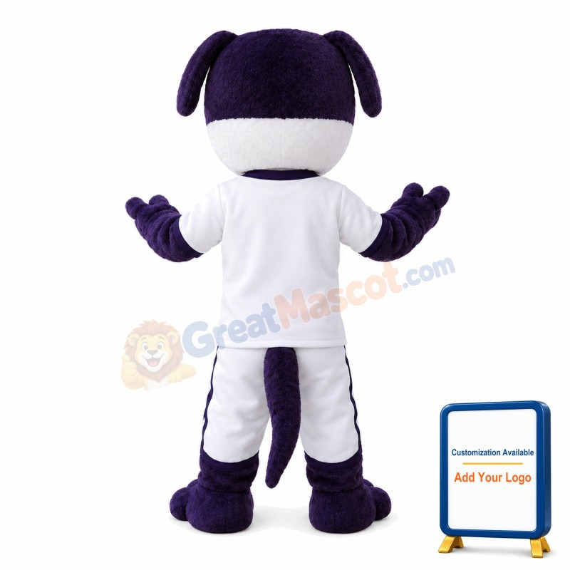 Lovely Black & White Dog Mascot Costume