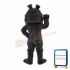 Dark Grey Shar Pei Mascot Costume
