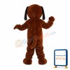 Brown Tongue Out Dog Mascot Costume