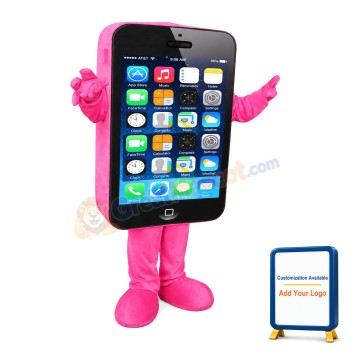 Pink Cell Phone Mascot Costume