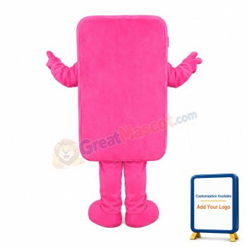 Pink Cell Phone Mascot Costume