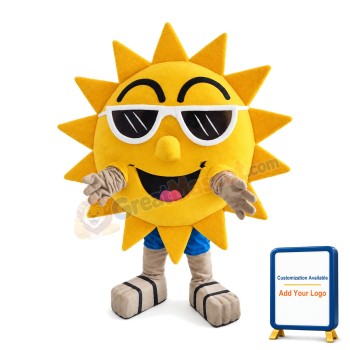 Brilliant Sun With Sunglasses Mascot Costume