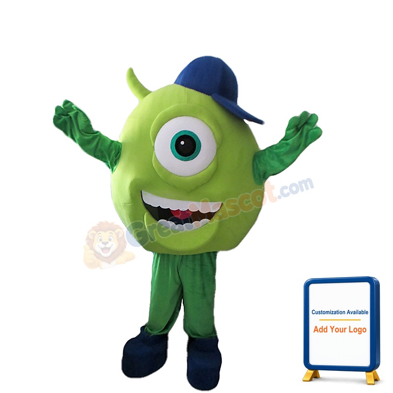 Green Monocular Mascot Costume