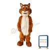 Brown & White Plush Tiger Mascot Costume